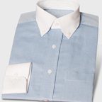 Bequemes Businesshemd Mittelblau – Vorschau 1