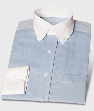 Bequemes Businesshemd Mittelblau