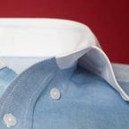 Bequemes Businesshemd Mittelblau – Vorschau 3