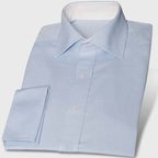 Blue Shirt Made of Royal Oxford with White Cutaway Collar – Preview 1