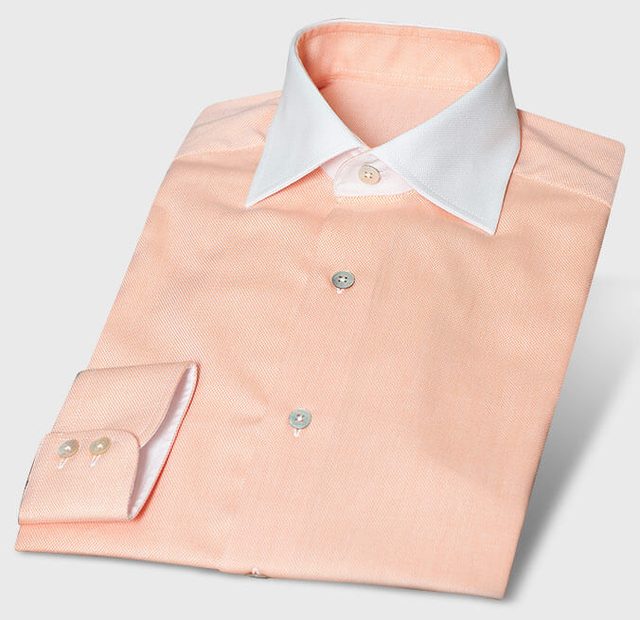 Colored Business Shirt Royal Oxford Apricot – Template image