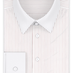 Popeline Dunkelrot liniert Businesshemd – Vorschau 1