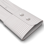 Popeline Dunkelrot liniert Festliches Hemd – Vorschau 2