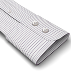 Popeline Violett liniert Festliches Hemd – Vorschau 2