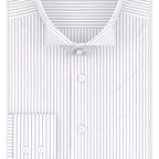 Popeline Violett liniert Festliches Hemd – Vorschau 1