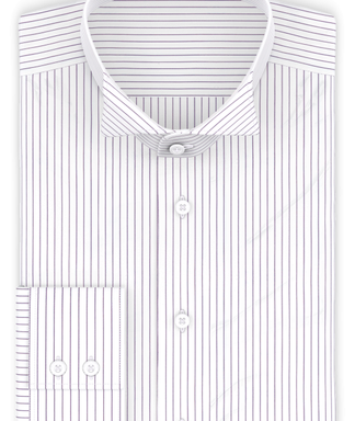 Popeline Violett liniert Festliches Hemd