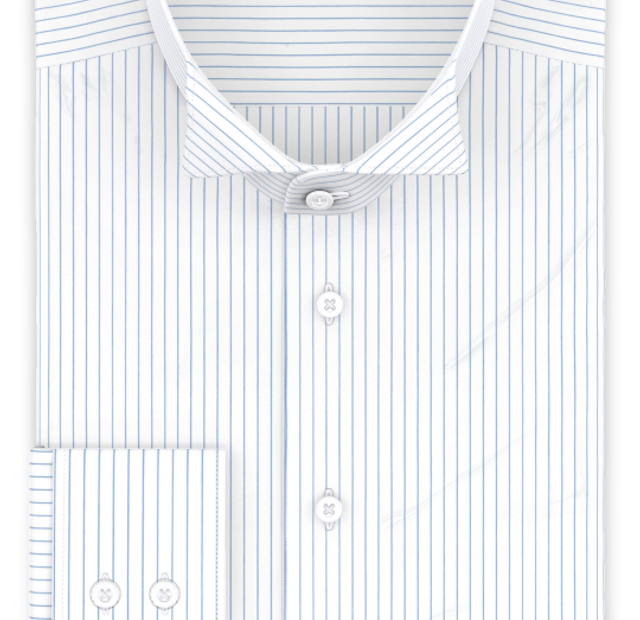 Poplin light blue lined formal shirt – Template image