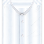 Poplin light blue lined short-sleeve shirt – Preview 1