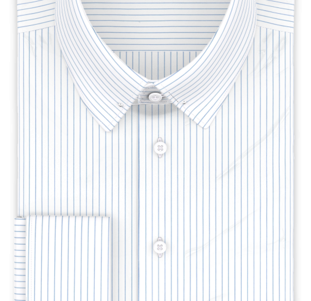 Poplin light blue lined formal shirt – Template image