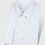 Businesshemd Streifenoptik weiß blau liniert – Vorschau 1