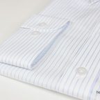 Businesshemd Streifenoptik weiß blau liniert – Vorschau 8