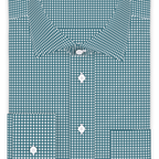 Petrol Bauernkaro Freizeithemd – Vorschau 1