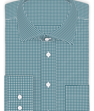 Petrol Bauernkaro Freizeithemd