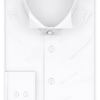 Formal shirt from wrinkle-free wrinkle-free full-twist white with wing collar – Preview 1