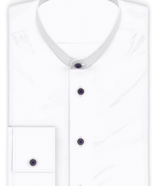 Vollzwirn Weiß knitterfrei Freizeithemd