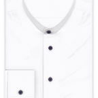 Full-twist white wrinkle-free casual shirt – Preview 1