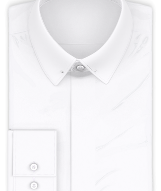 Vollzwirn Weiß knitterfrei Festliches Hemd
