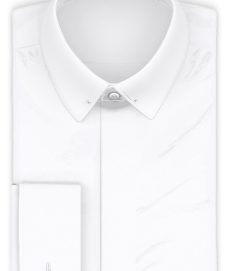 Vollzwirn Weiß knitterfrei Festliches Hemd
