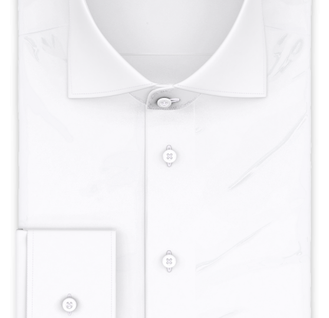 Full-twist white wrinkle-free business shirt – Template image