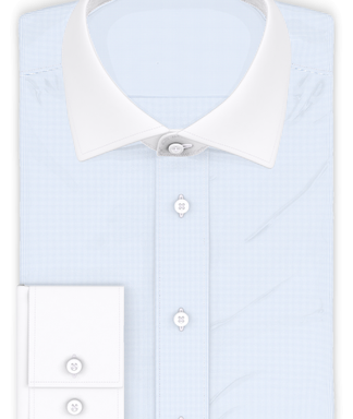 Hellblau kleinkariert Businesshemd