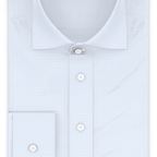 Light blue small checkered casual shirt – Preview 1