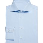 Kleinkariertes Business-Hemd in pastelligem blau – Vorschau 1