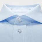 Kleinkariertes Business-Hemd in pastelligem blau – Vorschau 2