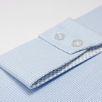 Kleinkariertes Business-Hemd in pastelligem blau – Vorschau 6