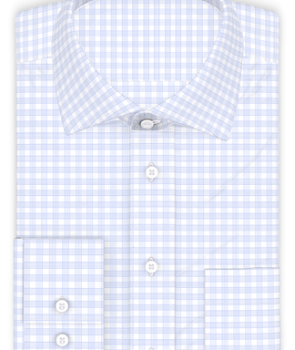 Hellblau Fünffachkaro Freizeithemd