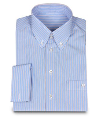 Buttondownhemd hellblau gestreift