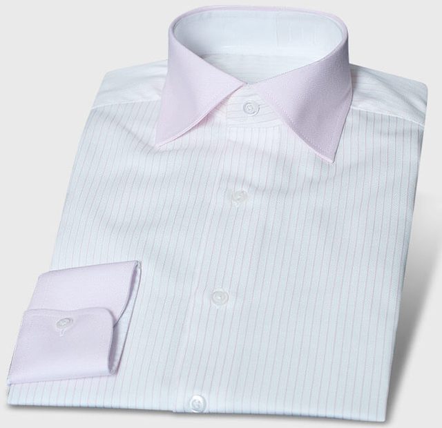 Fein liniertes rosa Hemd – Vorlagenbild