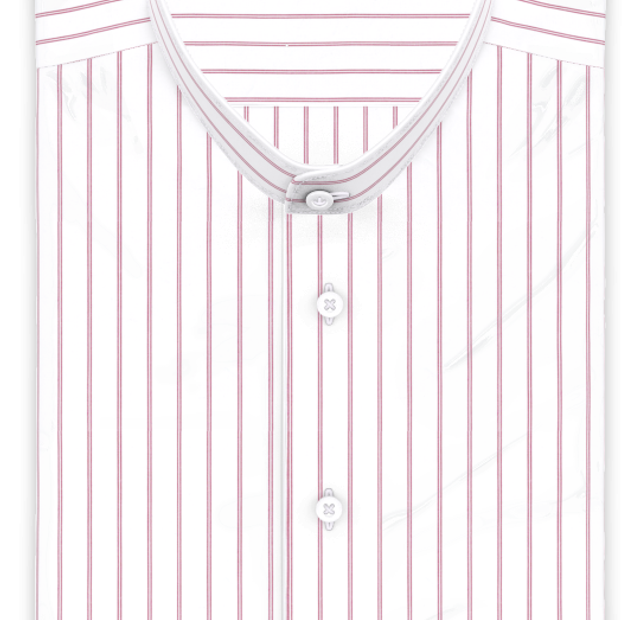 Poplin red double stripe casual shirt – Template image