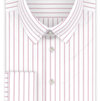 Poplin red double stripe formal shirt – Preview 1