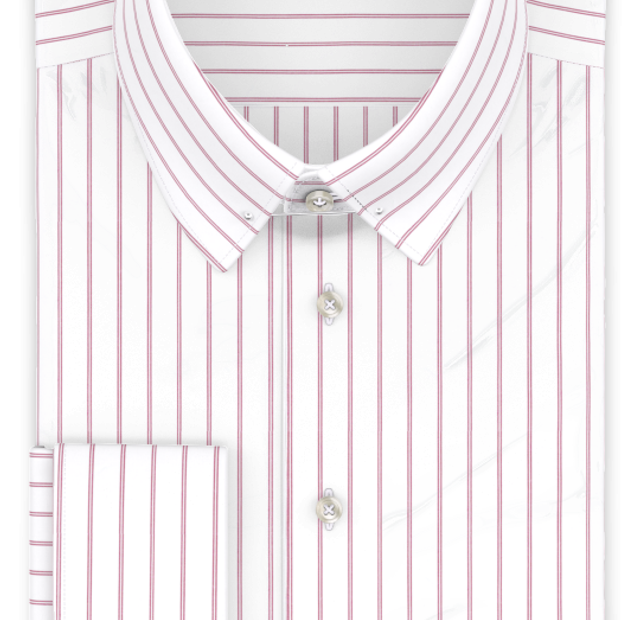 Poplin red double stripe formal shirt – Template image