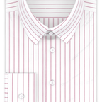 Poplin red double stripe formal shirt – Preview 1