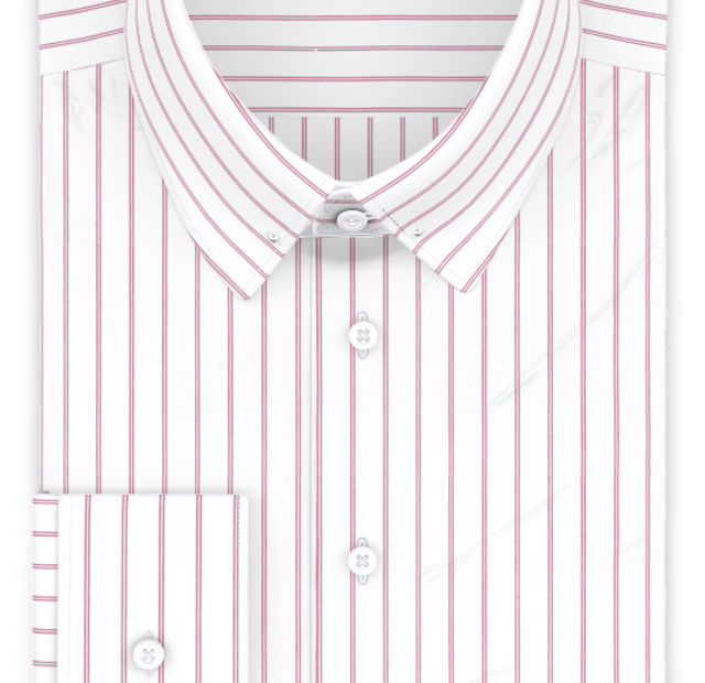 Poplin red double stripe formal shirt – Template image