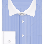 Blau Weiß gestreift Businesshemd – Vorschau 1