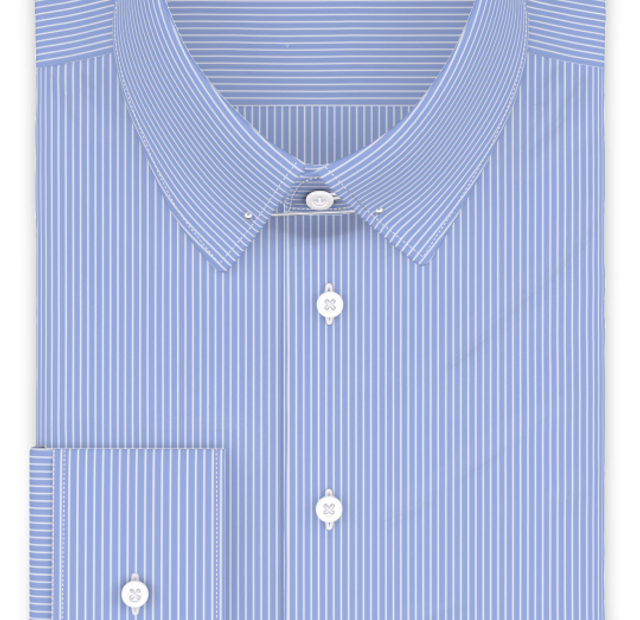 Blau Weiß gestreift Festliches Hemd – Vorlagenbild