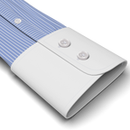 Blau Weiß gestreift Festliches Hemd – Vorschau 2