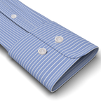 Blau Weiß gestreift Businesshemd – Vorschau 2