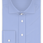 Blau Weiß gestreift Businesshemd – Vorschau 1