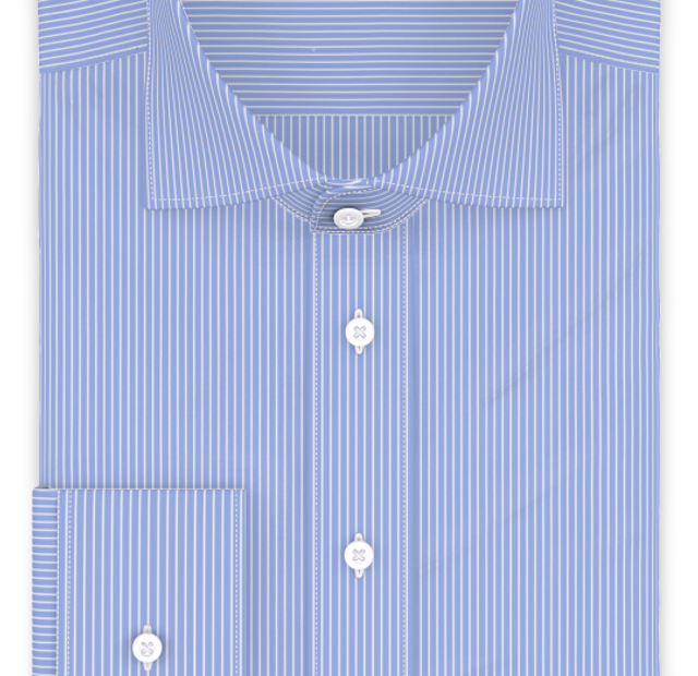 Blau Weiß gestreift Businesshemd – Vorlagenbild