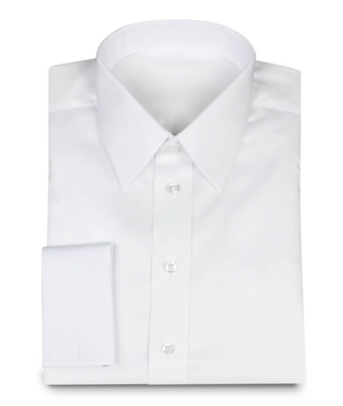Vornehmes Hemd mit Button-Under-Kragen und französischer Manschettenform