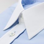 Light blue Oxford shirt with Winchester collar and mother-of-pearl buttons – Preview 4