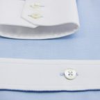 Light blue Oxford shirt with Winchester collar and mother-of-pearl buttons – Preview 5