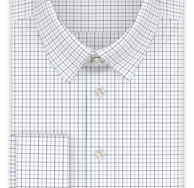 Royal Oxford black-blue formal shirt – Template image
