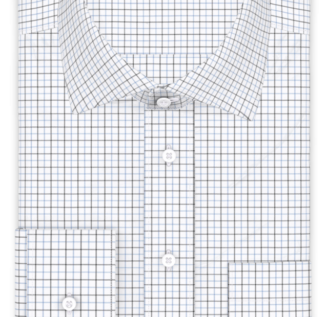 Royal Oxford black-blue casual shirt – Template image