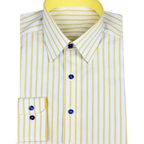 Farbenfrohes Hemd mit dunkelblauen Knöpfen – Vorschau 1