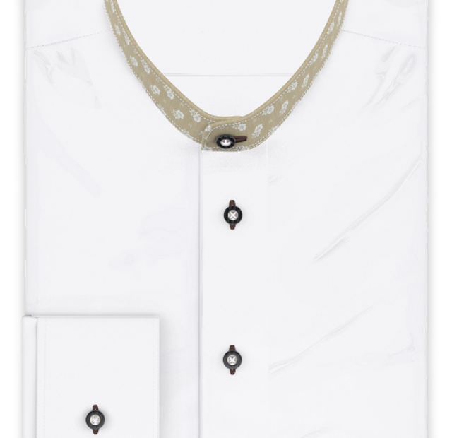Half-twist stretch white traditional shirt – Template image