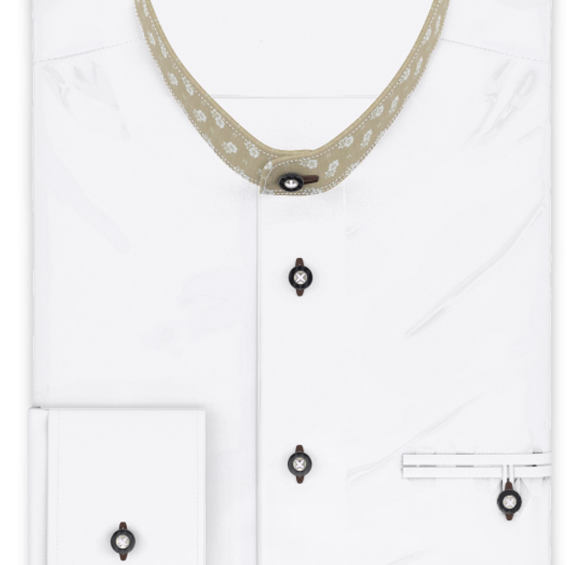Half-twist stretch white traditional shirt – Template image